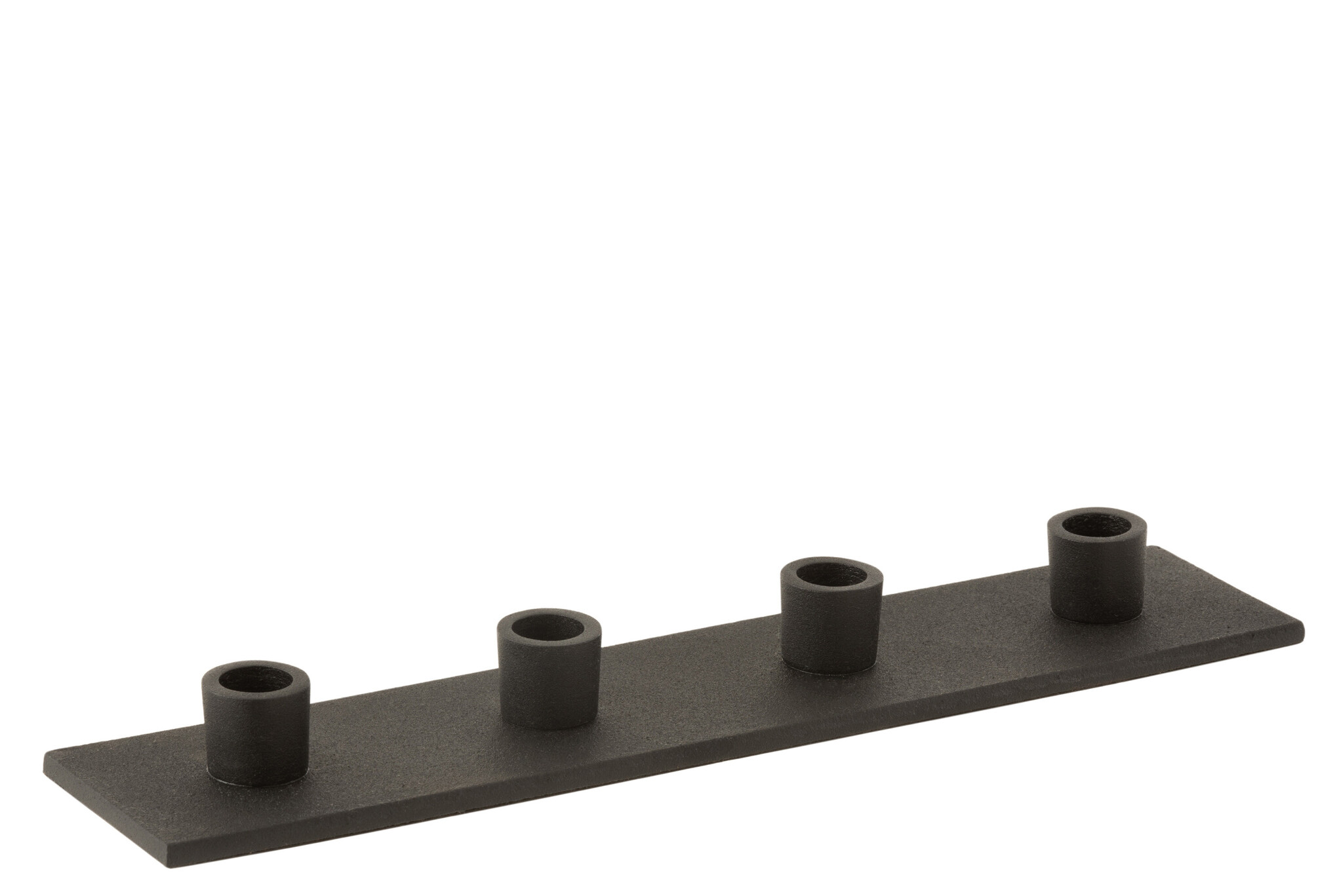 J-Line - Kandelaar 4delig Metaal Mat Zwart - 40.5x9x3cm