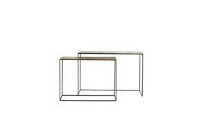 Light & Living - Side ZAYN - 119.5x30.5x78.5cm - Brons - Set van 2