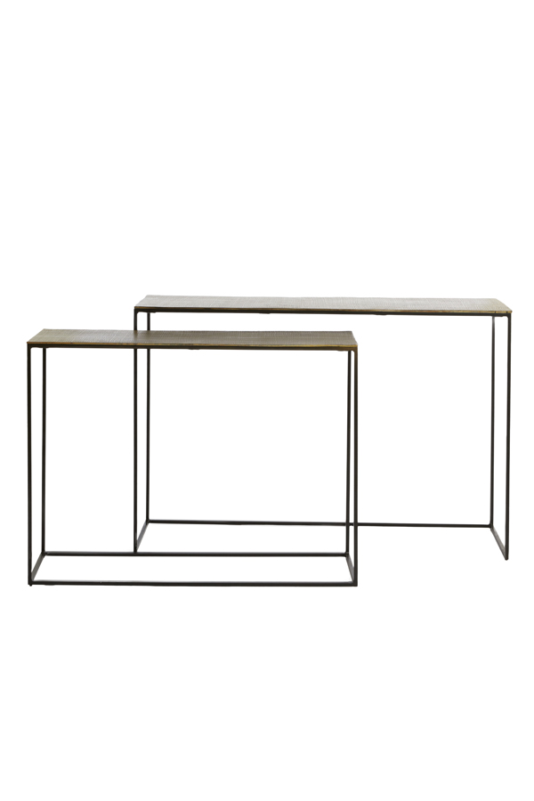 Light & Living - Side ZAYN - 119.5x30.5x78.5cm - Brons - Set van 2