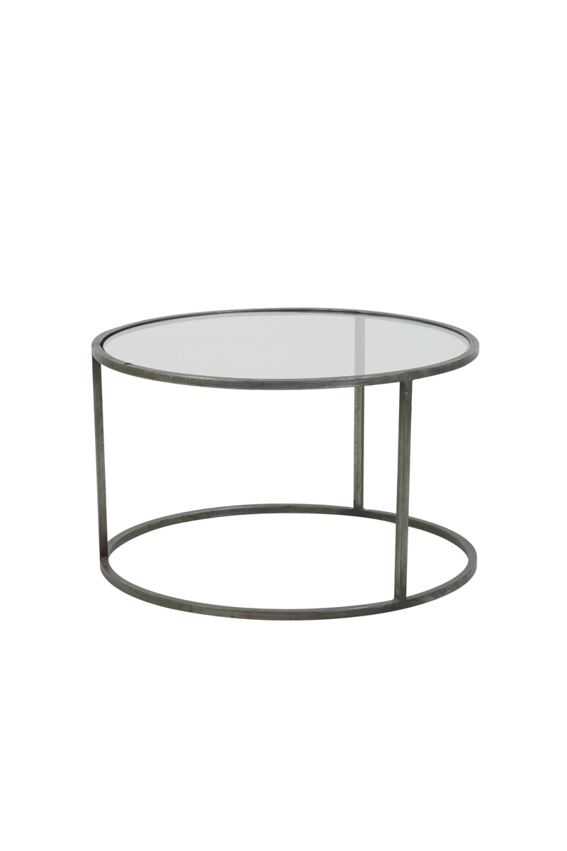 Light & Living - Salontafel DUARTE - Ø75x44cm - Grijs - Set van 2