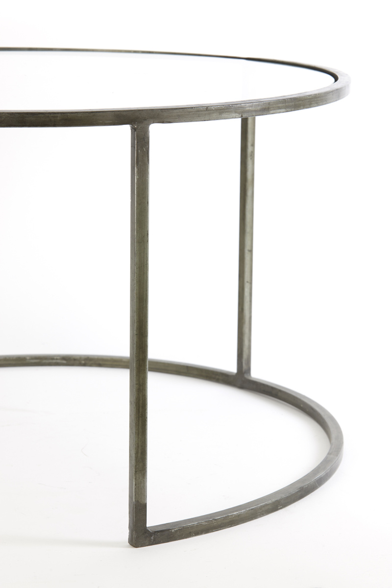 Light & Living - Salontafel DUARTE - Ø75x44cm - Grijs - Set van 2