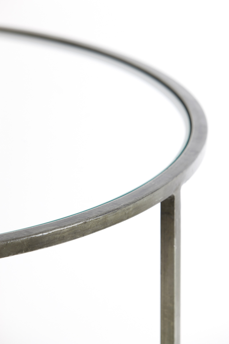 Light & Living - Salontafel DUARTE - Ø75x44cm - Grijs - Set van 2