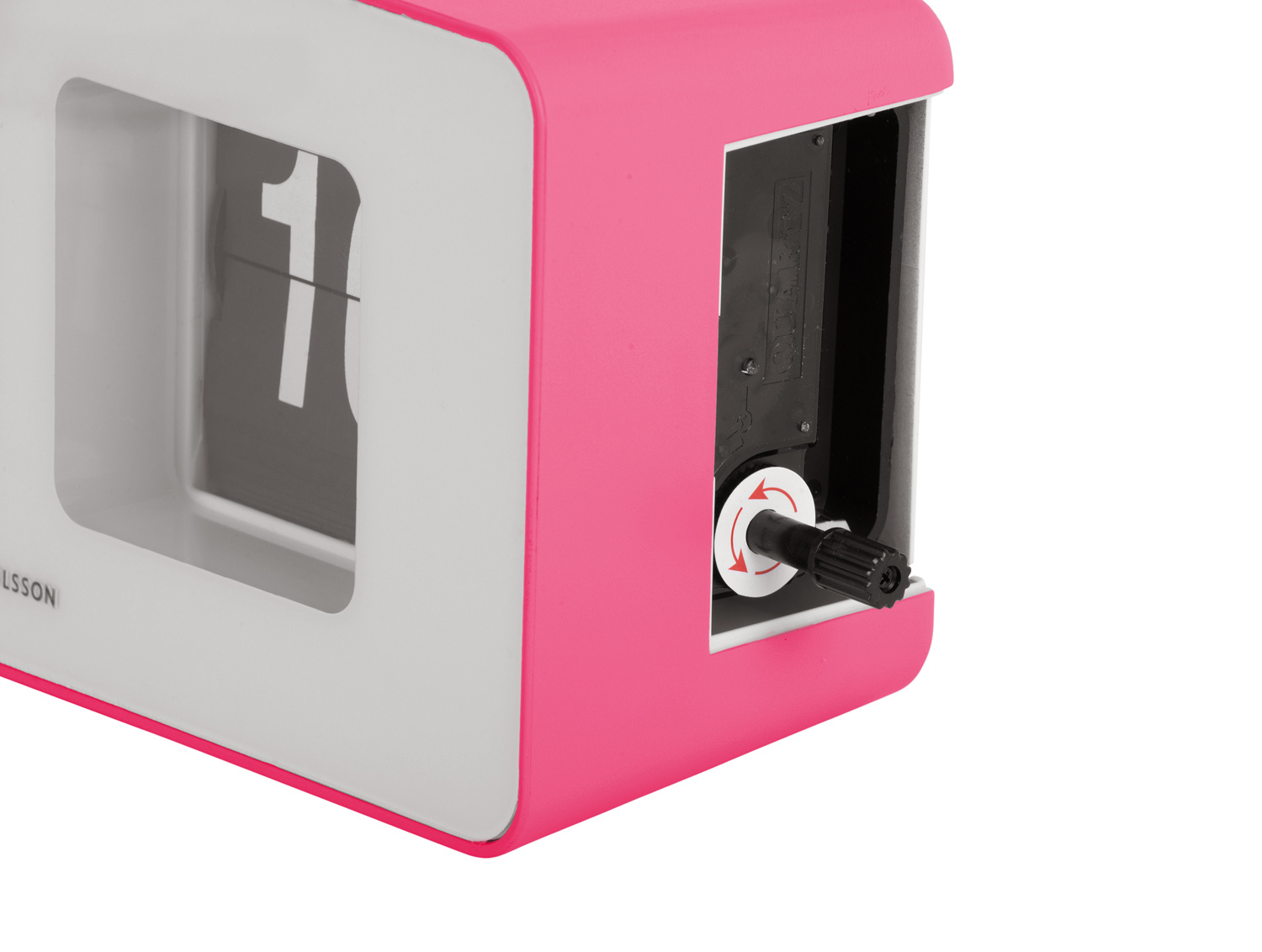 Karlsson - Wand/Tafelklok Funky Flip - Helderroze