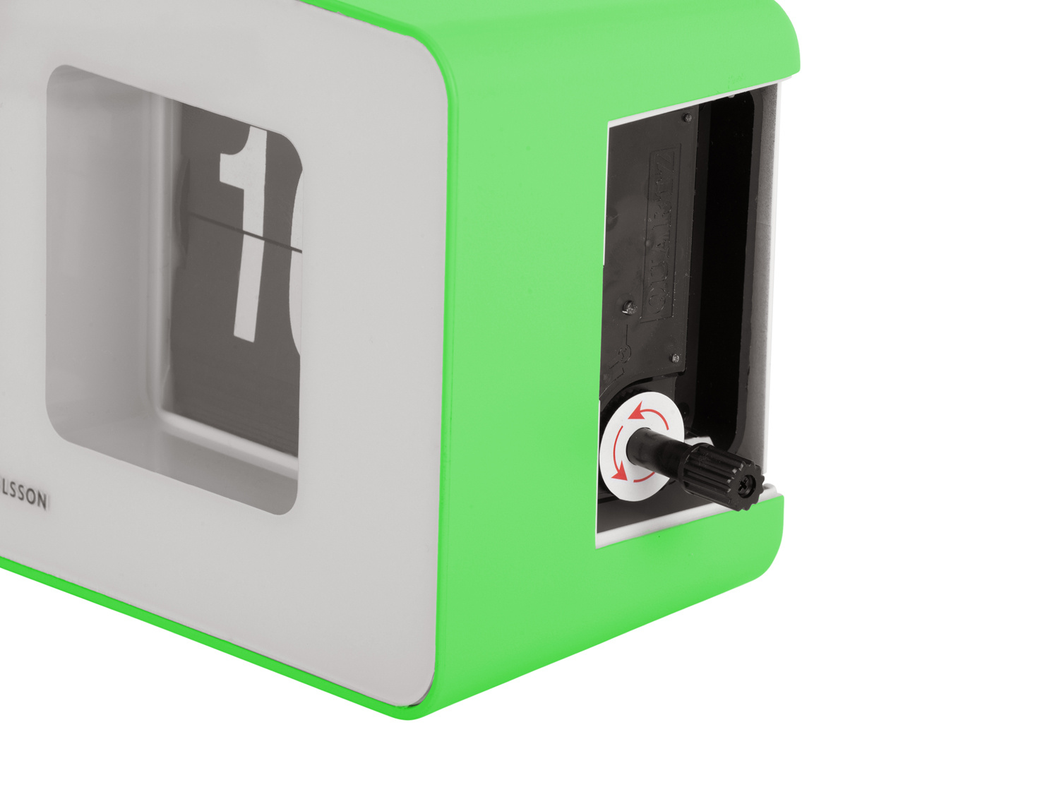 Karlsson - Wand/Tafelklok Funky Flip - Heldergroen