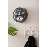 Karlsson - Wandklok Rond Flip - Jungle groen- Ø32,6cm