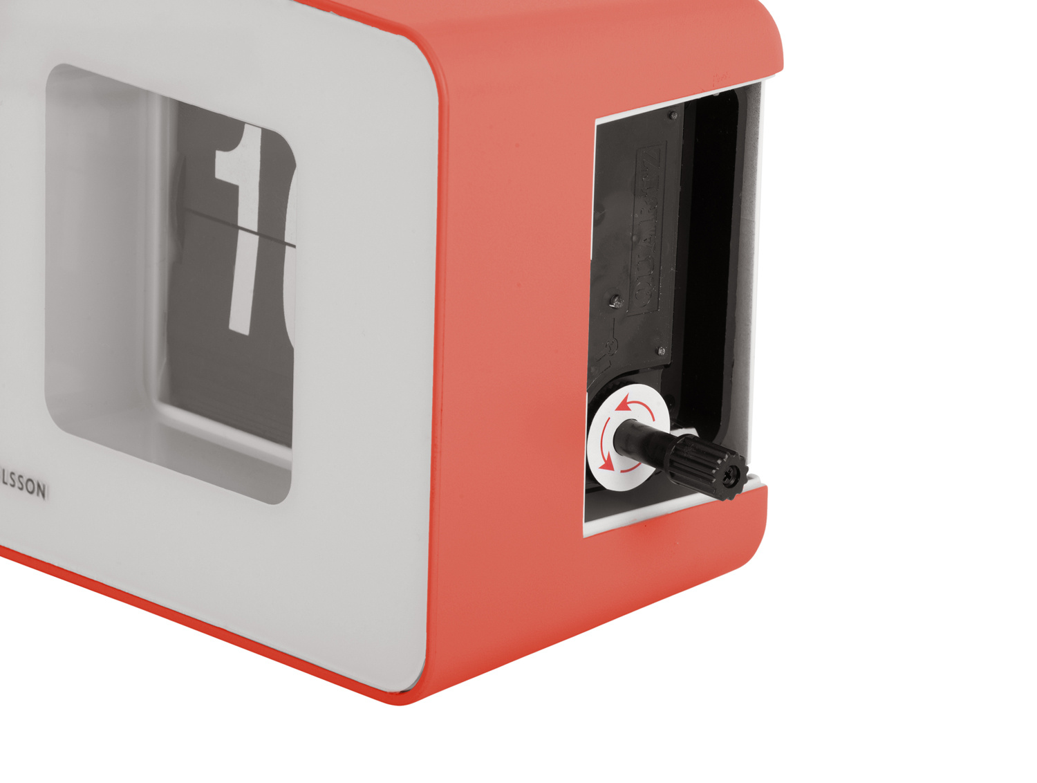 Karlsson - Wand/Tafelklok Funky Flip - Scarlet red