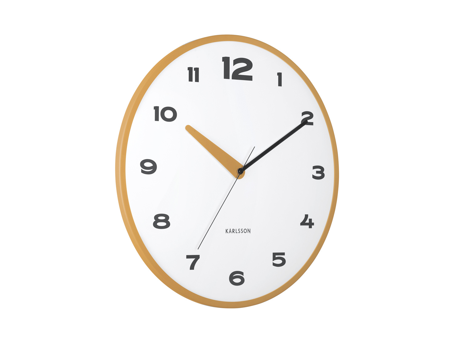 Karlsson - Wandklok Brisk Dome - Okergeel- Ø40cm