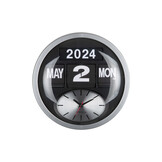 Karlsson - Wandklok Rond Flip - Zilver- Ø32,6cm