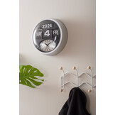 Karlsson - Wandklok Rond Flip - Zilver- Ø32,6cm