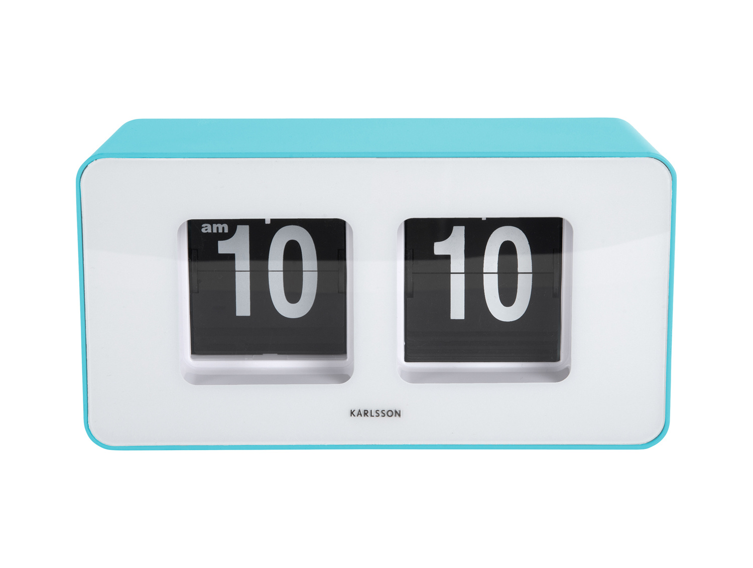 Karlsson - Wand/Tafelklok Funky Flip - Turquoise blue