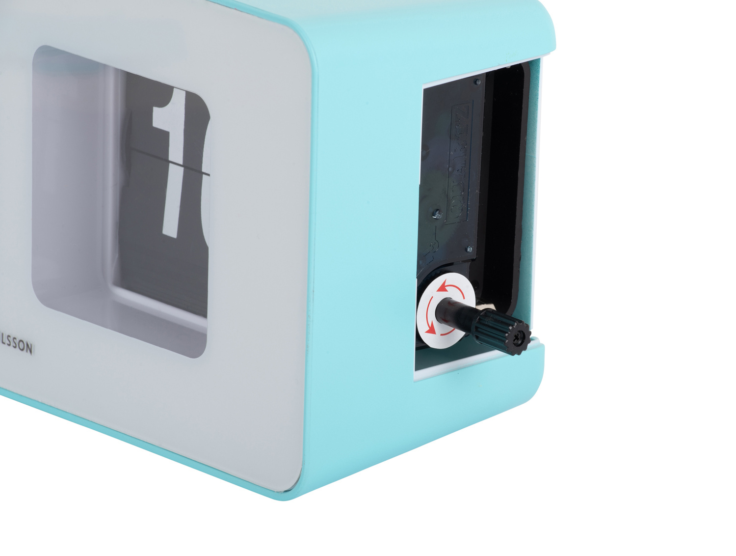 Karlsson - Wand/Tafelklok Funky Flip - Turquoise blue