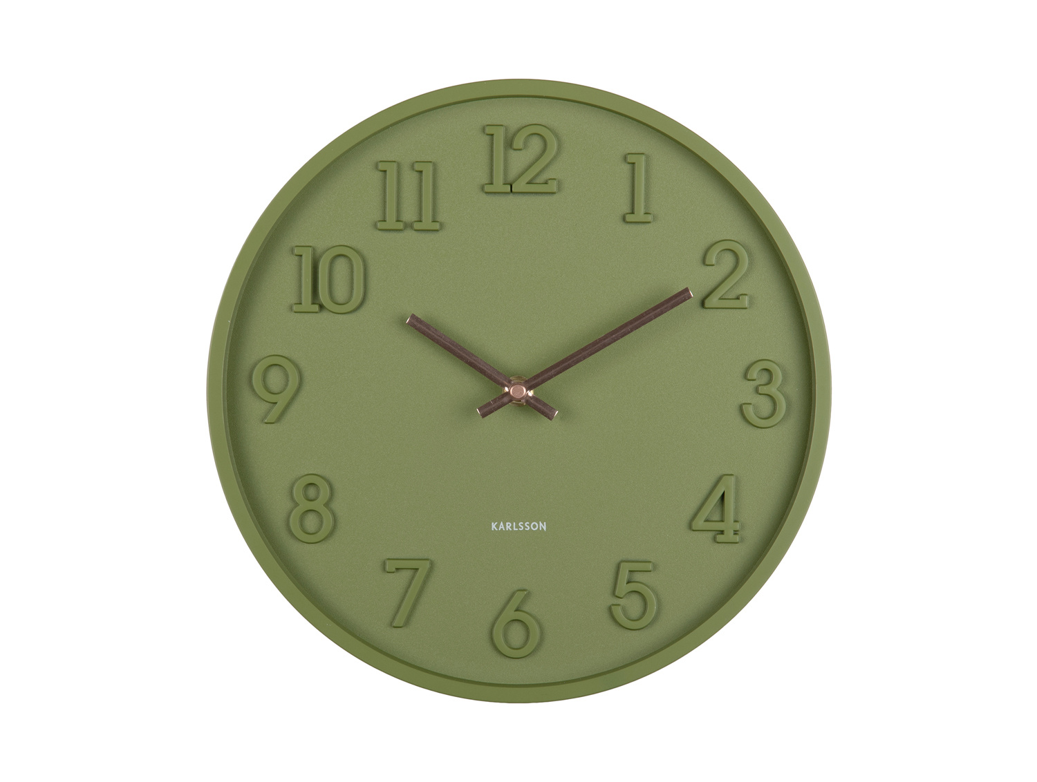 Karlsson - Wandklok Calma - Army green