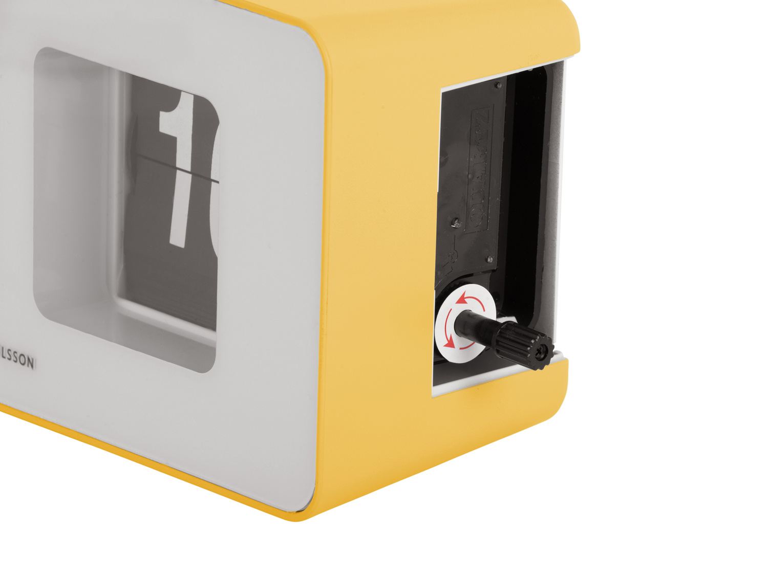 Karlsson - Wand/Tafelklok Funky Flip - Heldergeel