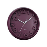 Karlsson - Wandklok Elevated Classic Numbers - Dark mauve- Ø33,5cm