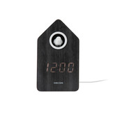 Karlsson - Wekker Cuckoo LED - Zwart hout