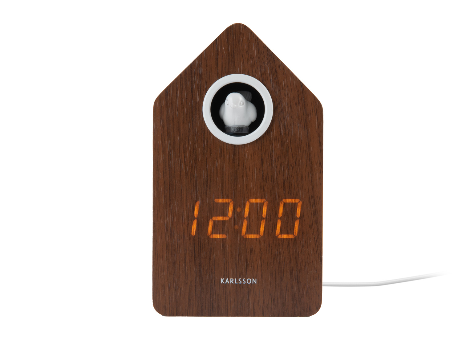 Karlsson - Wekker Cuckoo LED - Dark wood veneer