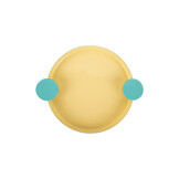 Present Time - Dienblad Double Funky Large - Turquoise blue & soft yellow