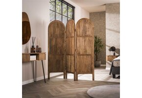 Hoyz Collection - Roomdivider Wave 3-delig - Massief Mango Zandkleur