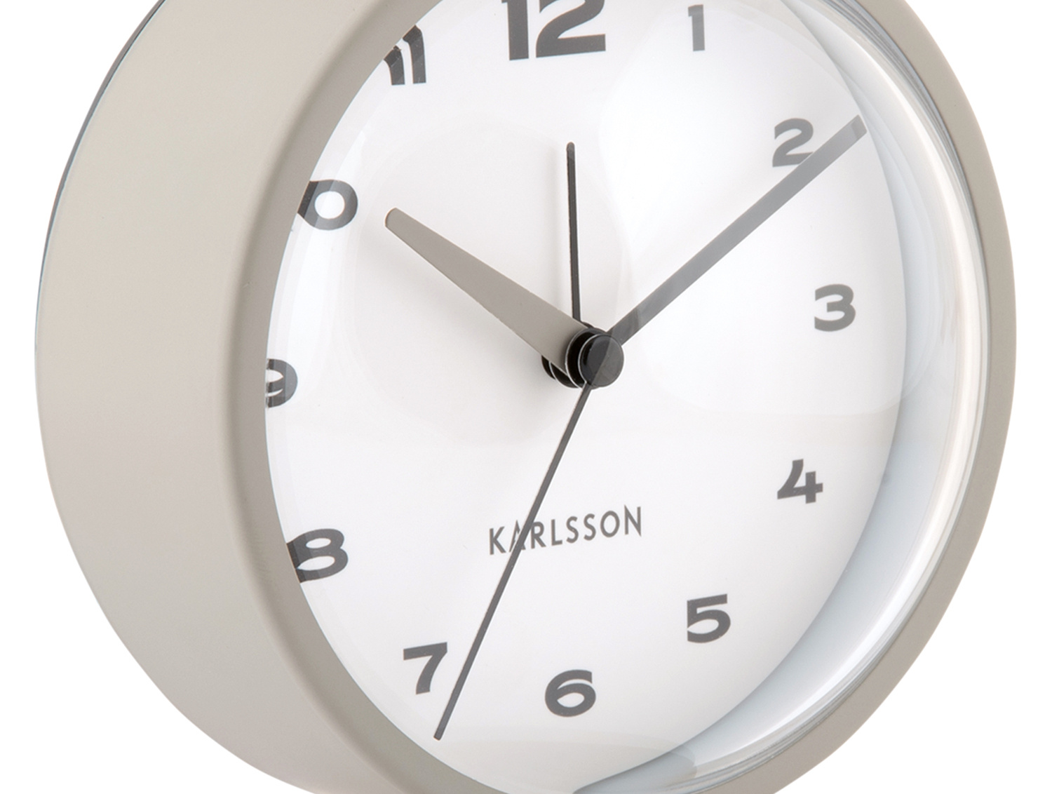 Karlsson - Wekker Brisk Dome - Donkergrijs