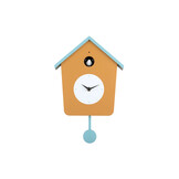 Karlsson - Wandklok Cuckoo Light - Ochre yellow & misty blue