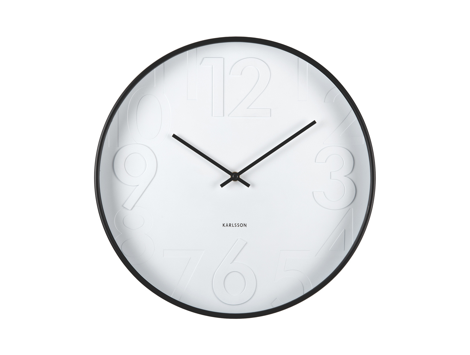 Karlsson - Wandklok Ayuno - Zwart- Ø40cm