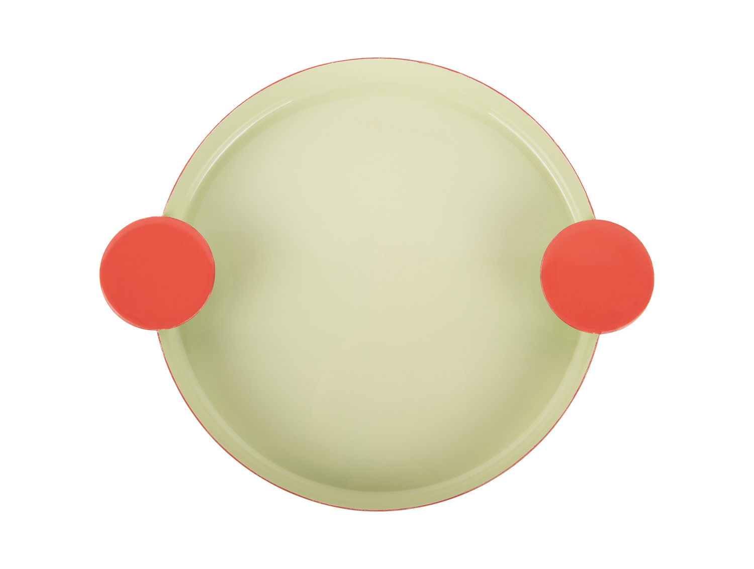 Present Time - Dienblad Double Funky Medium - Soft green & scarlet red