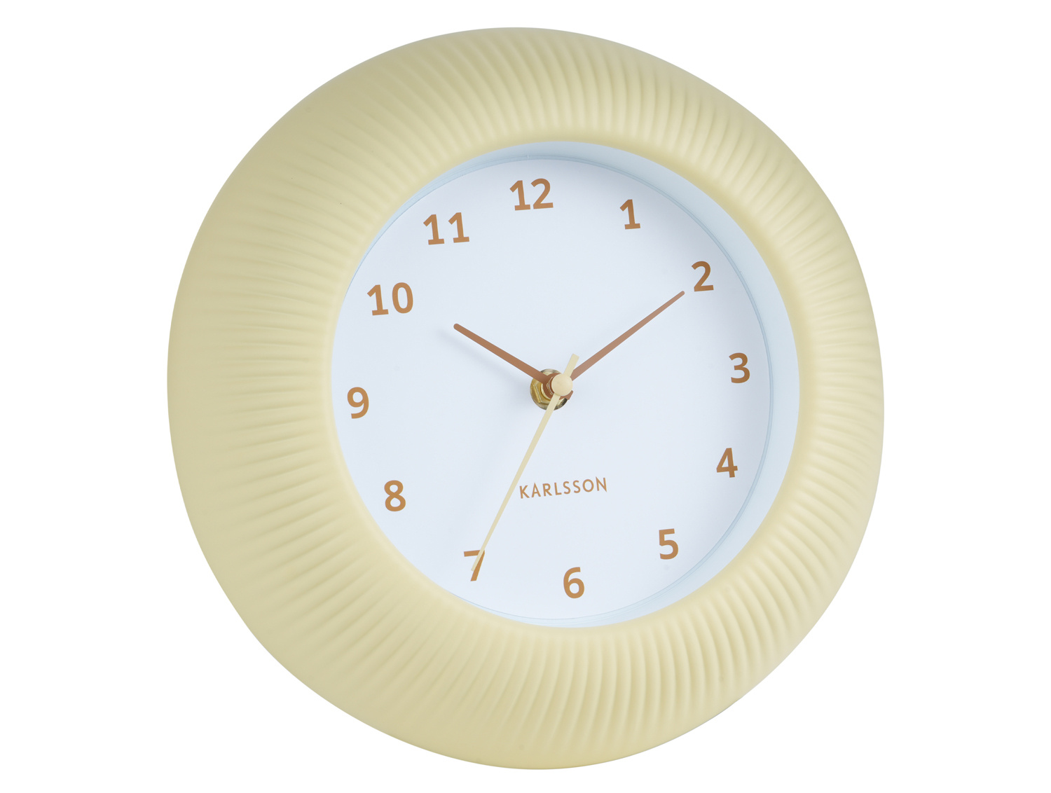 Karlsson - Wandklok Tender Rib - Zachtgeel- Ø25cm