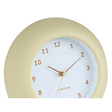 Karlsson - Wandklok Tender Rib - Zachtgeel- Ø25cm