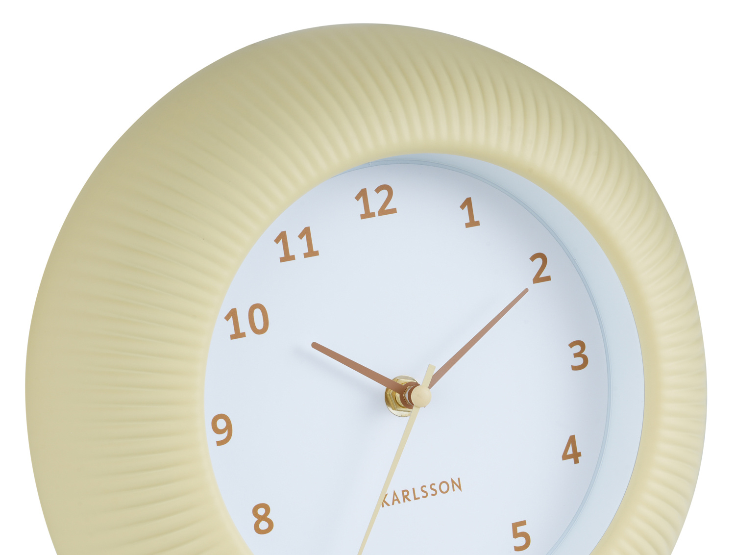 Karlsson - Wandklok Tender Rib - Zachtgeel- Ø25cm