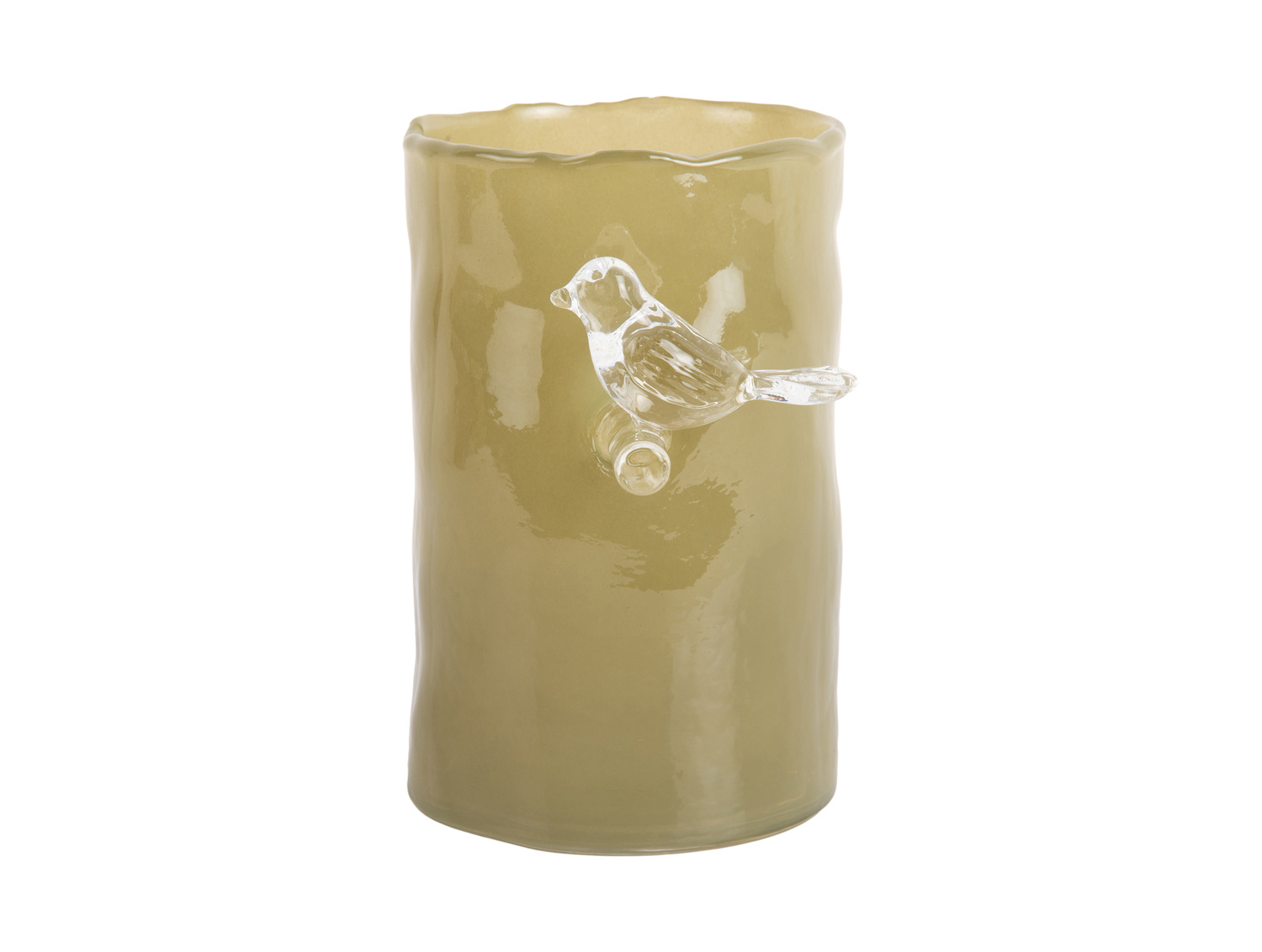 Present Time - Vaas Bird On Branch Small - Army green