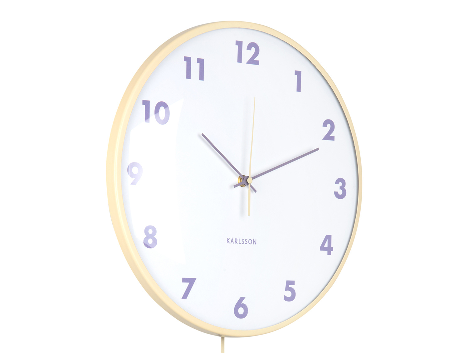 Karlsson - Wandklok Cheeky Dome Pendulum - Zachtgeel