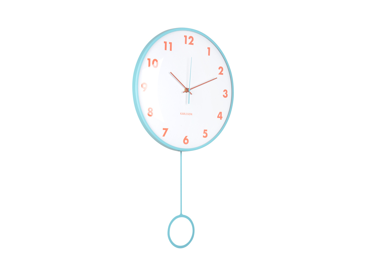 Karlsson - Wandklok Cheeky Dome Pendulum - Zachtblauw