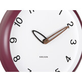 Karlsson - Wandklok Bella - Dark mauve