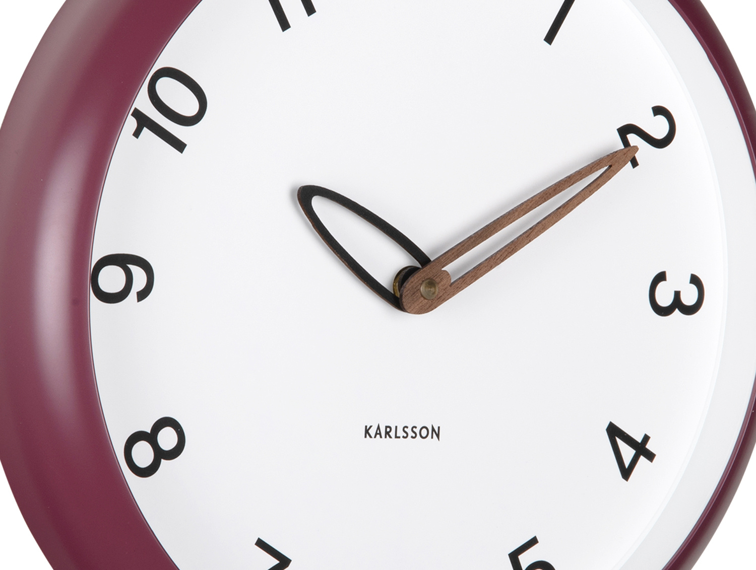 Karlsson - Wandklok Bella - Dark mauve