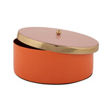 Present Time - Opbergbox Double Funky Large - Bright orange & soft pink