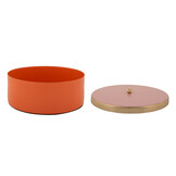 Present Time - Opbergbox Double Funky Large - Bright orange & soft pink