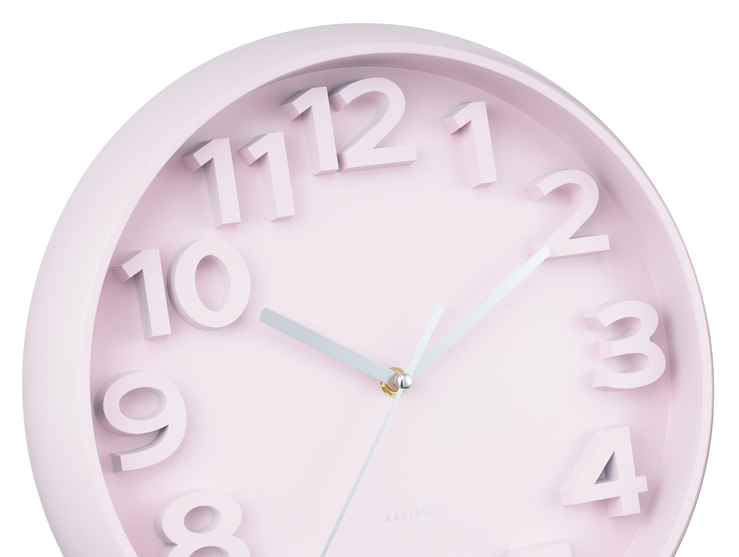 Karlsson - Wandklok Elevated Classic Numbers - Zachtroze- Ø33,5cm