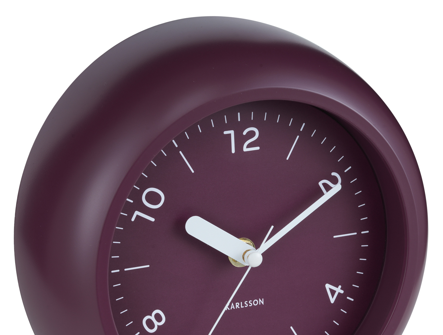 Karlsson - Wandklok Slope - Dark mauve- Ø20cm