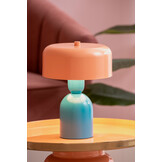 Leitmotiv - Tafellamp Double Funky - Aqua blue & peach orange