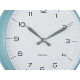 Karlsson - Wandklok Modern Factory - Misty blue & jungle green- Ø30cm