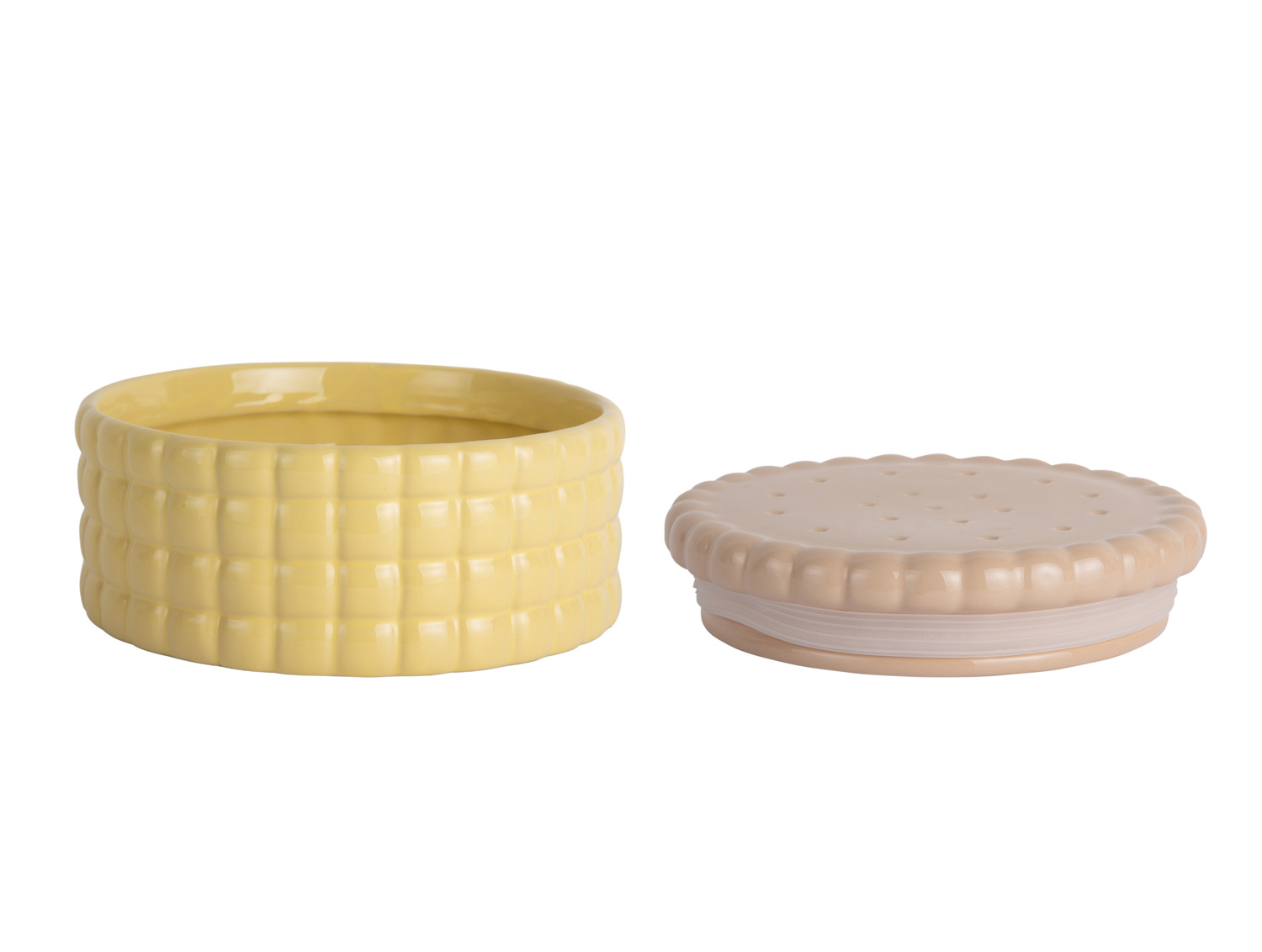 Present Time - Storage Jar Biscuit Box Large - Zachtgeel