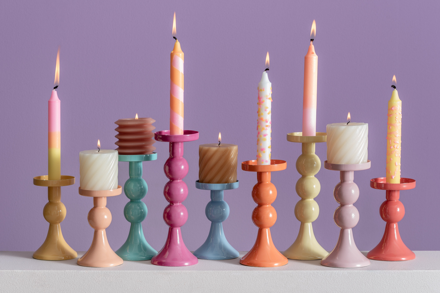 Present Time - Kandelaar Funky Medium - Helderoranje