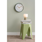 Karlsson - Wandklok Modern Factory - Jungle green & ochre yellow- Ø30cm