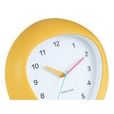 Karlsson - Wandklok Funky Vibes - Heldergeel- Ø25,5cm
