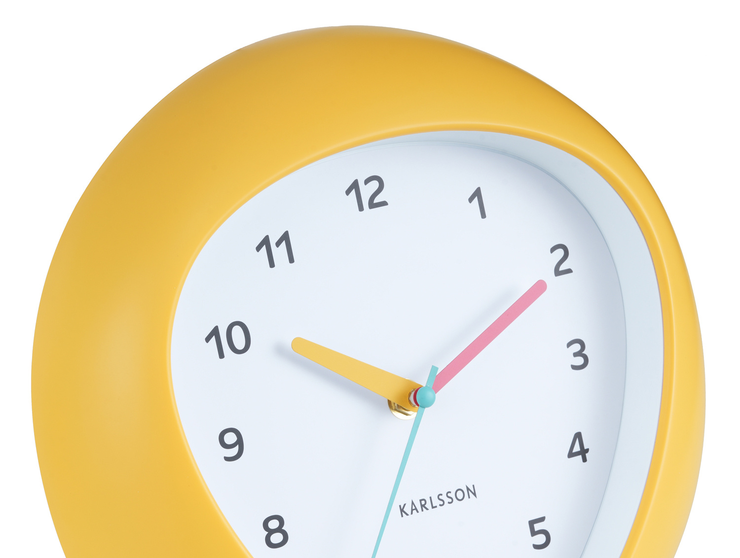 Karlsson - Wandklok Funky Vibes - Heldergeel- Ø25,5cm