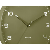 Karlsson - Wandklok Orgullo - Army green- Ø40cm