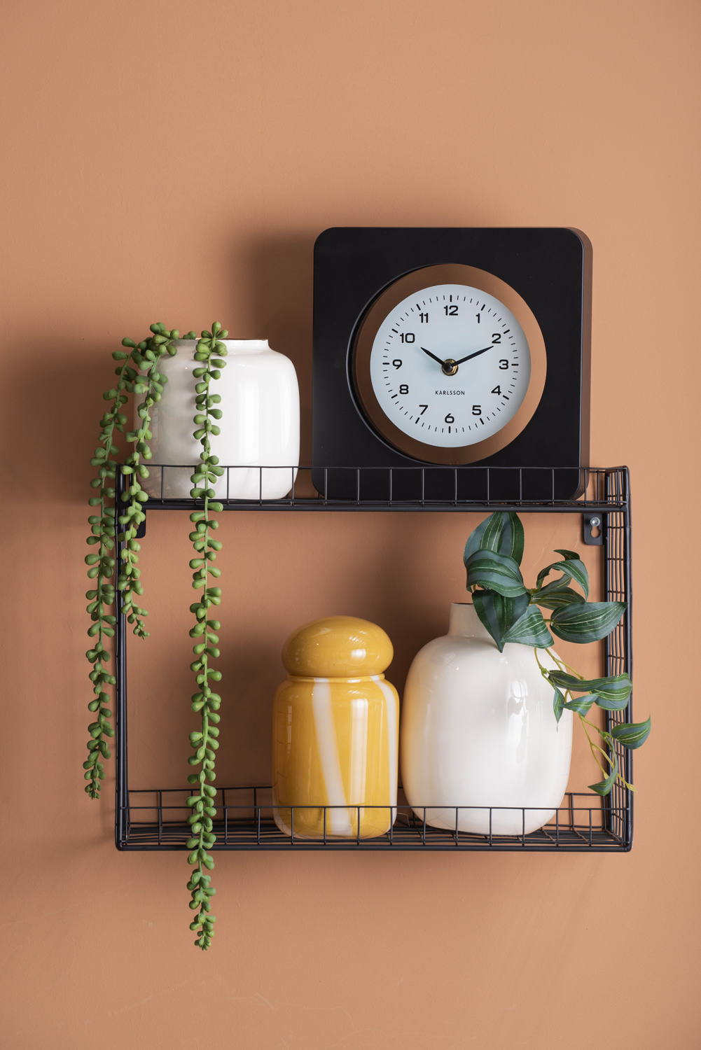 Karlsson - Wandklok New Vintage - Zwart- Ø22cm