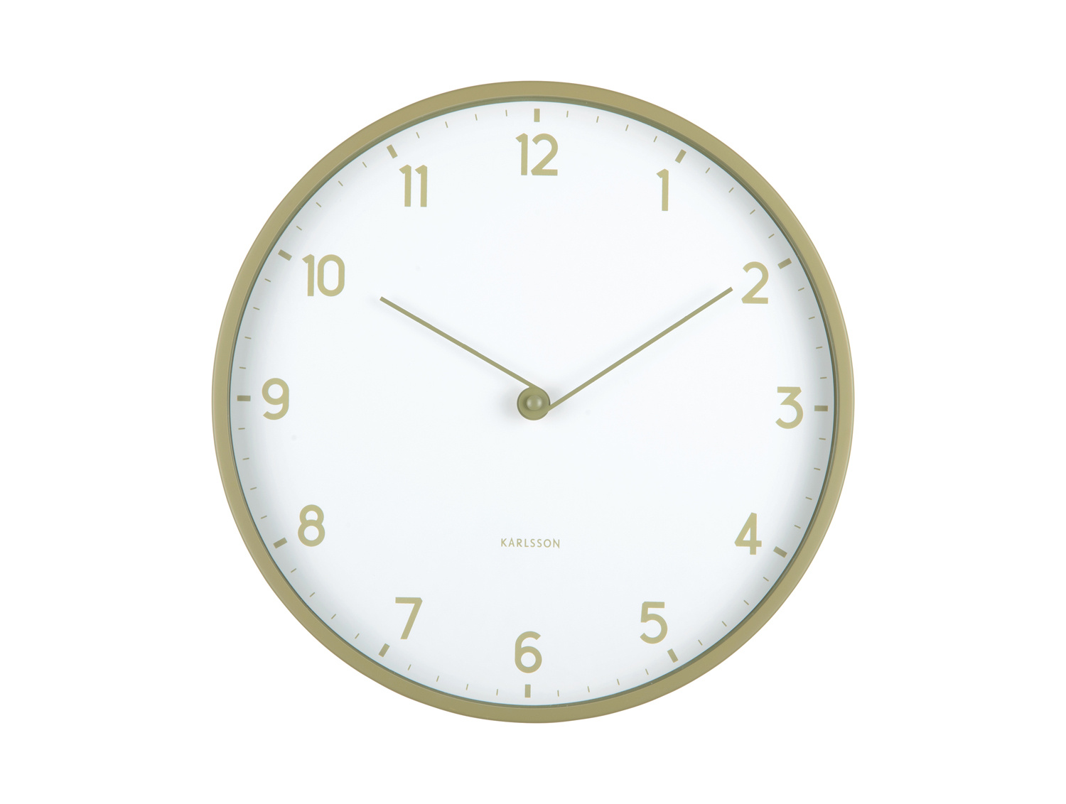 Karlsson - Wandklok Sencillez - Tea green- Ø30cm