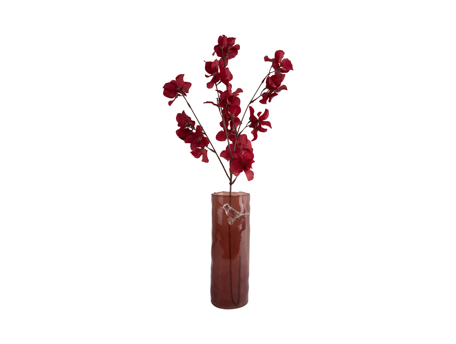 Present Time - Vaas Bird On Branch Large - Rode oker