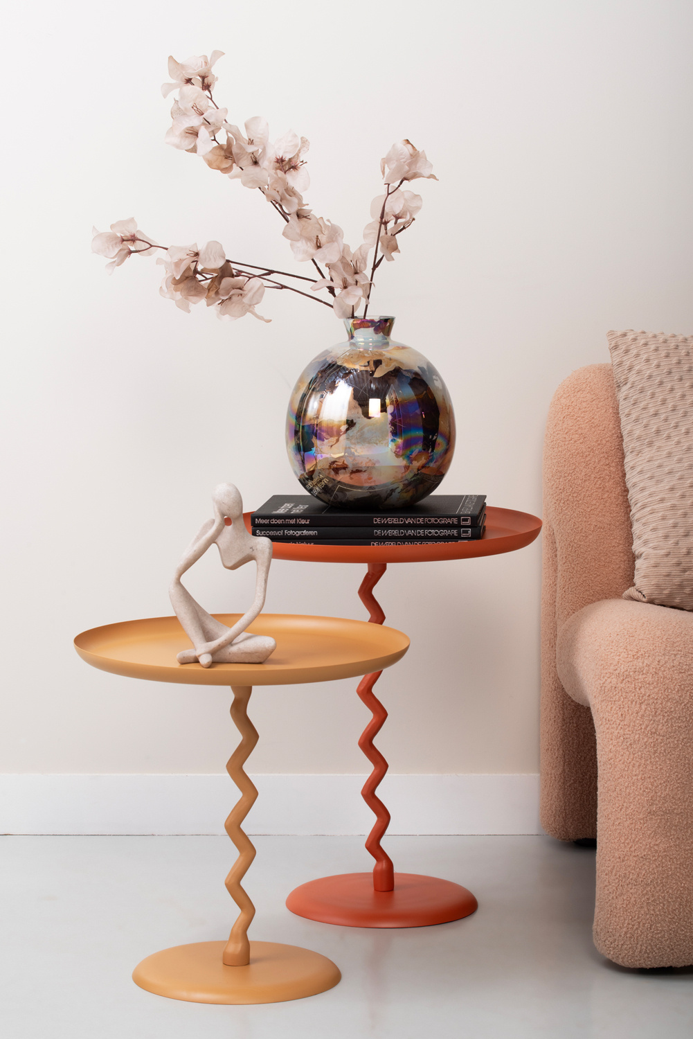 Leitmotiv - Bijzettafel Zig Zag Medium - Okergeel